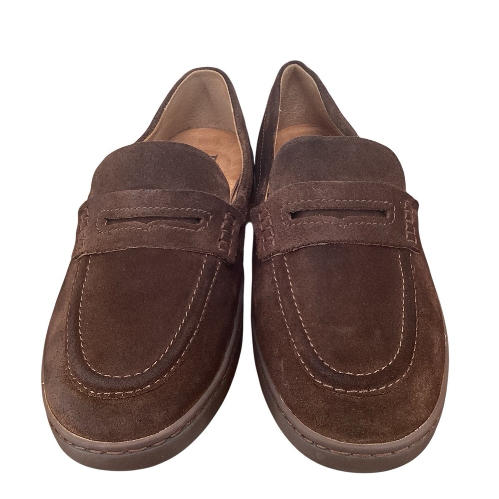 Born Brown Suede Leather Melinda Loafer Pull On Rubber Sole Women's Sz 8.5 M - Picture 2 of 6